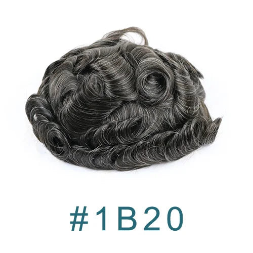 100% Human Hair Natural Hairline Skin Pu Thin 0.1mm Base, 110% Density ,Toupee/Replacement Unit - Various Options Available