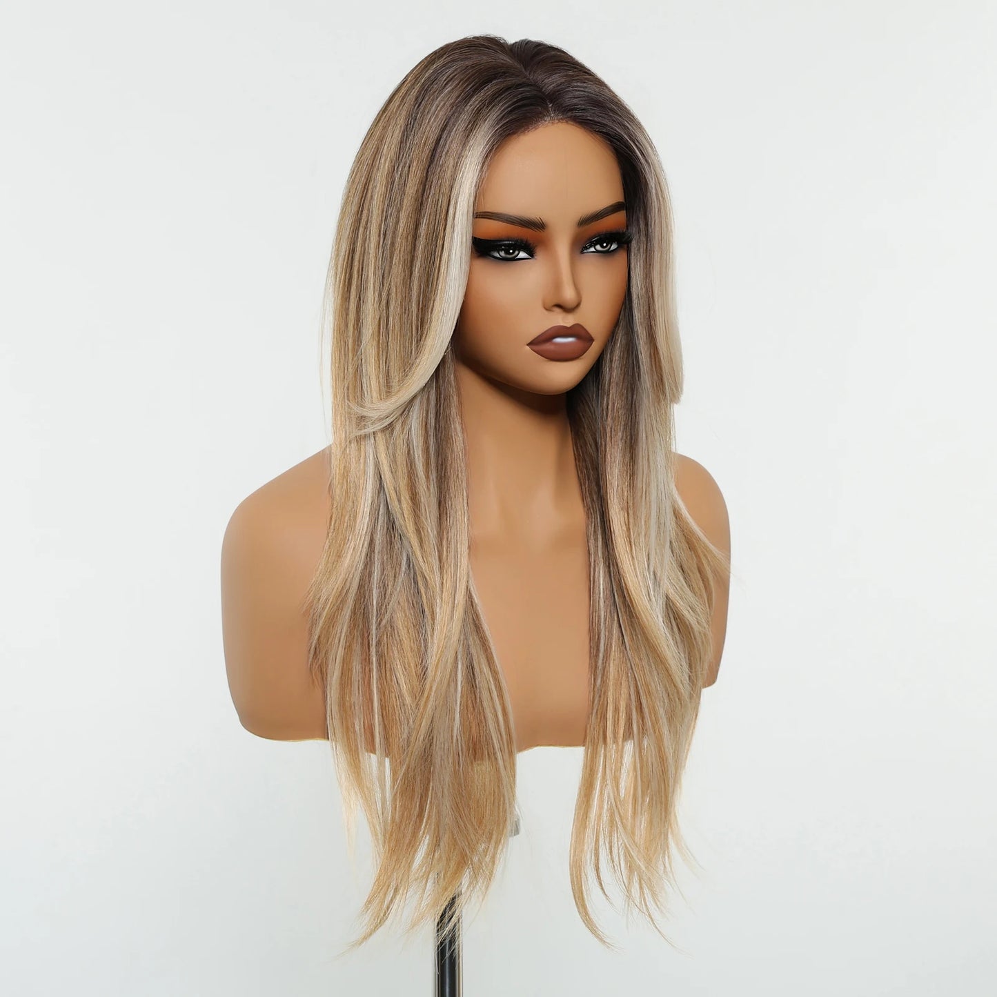 Long Straight Lace Front Synthetic Wig - Various Colors Available