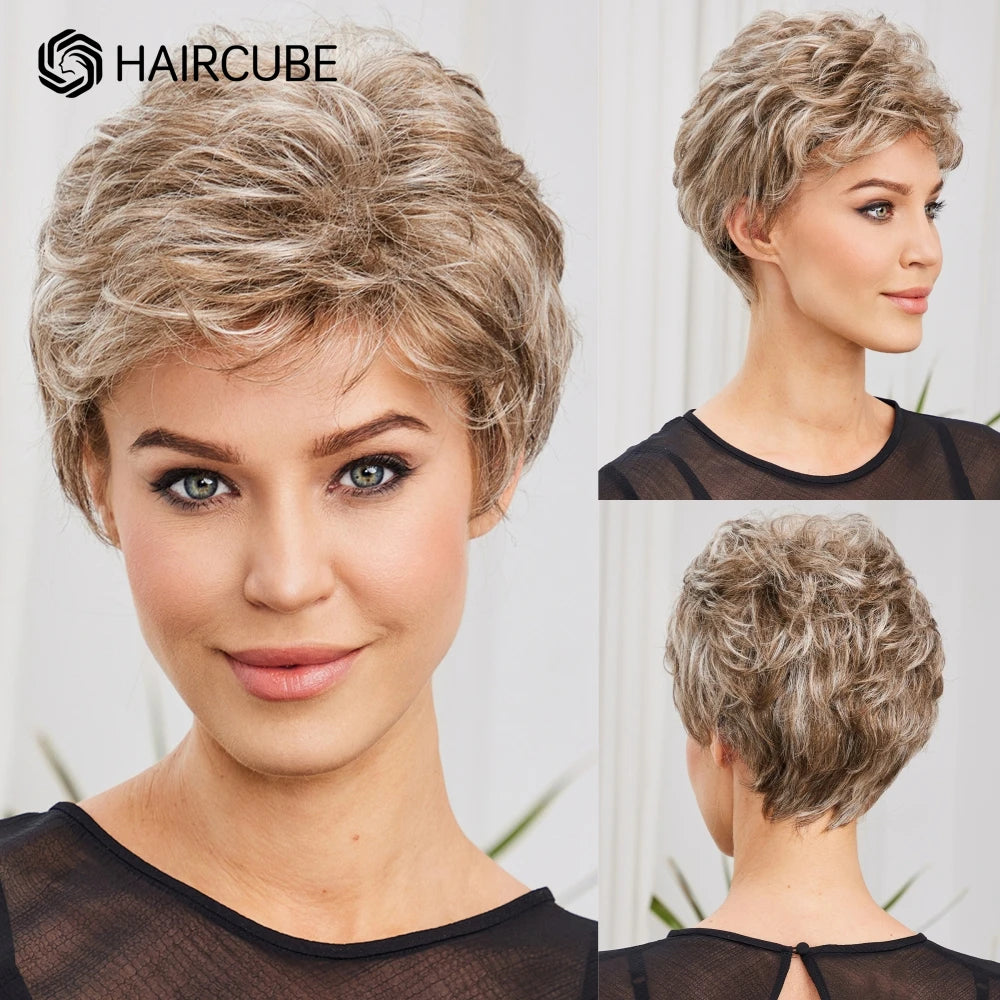 Short Pixie Cut Wigs - Kanekalon Synthetic Hair