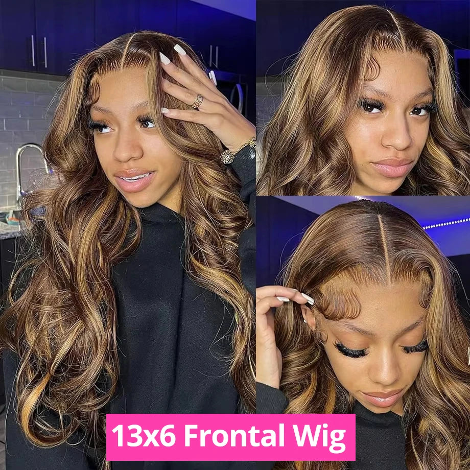 Body Wave Highlight Colors - Glueless HD Frontal Lace Wig
