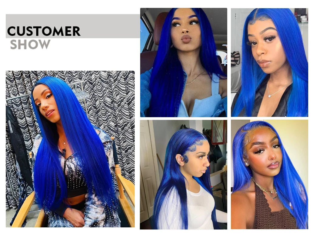 Synthetic Lace Front Long Silky Straight Hair With Middle Wigs - Various Colors Available