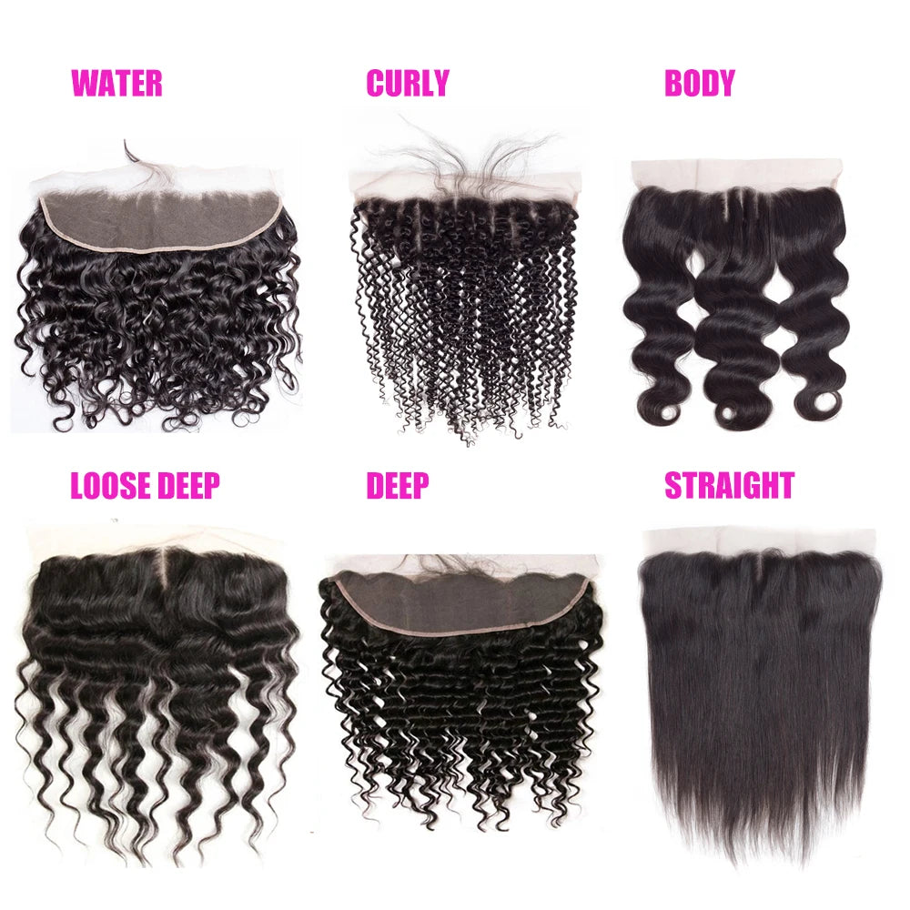 Brazilian Human Hair HD Transparent Lace Frontal or Closures - Various Options Available