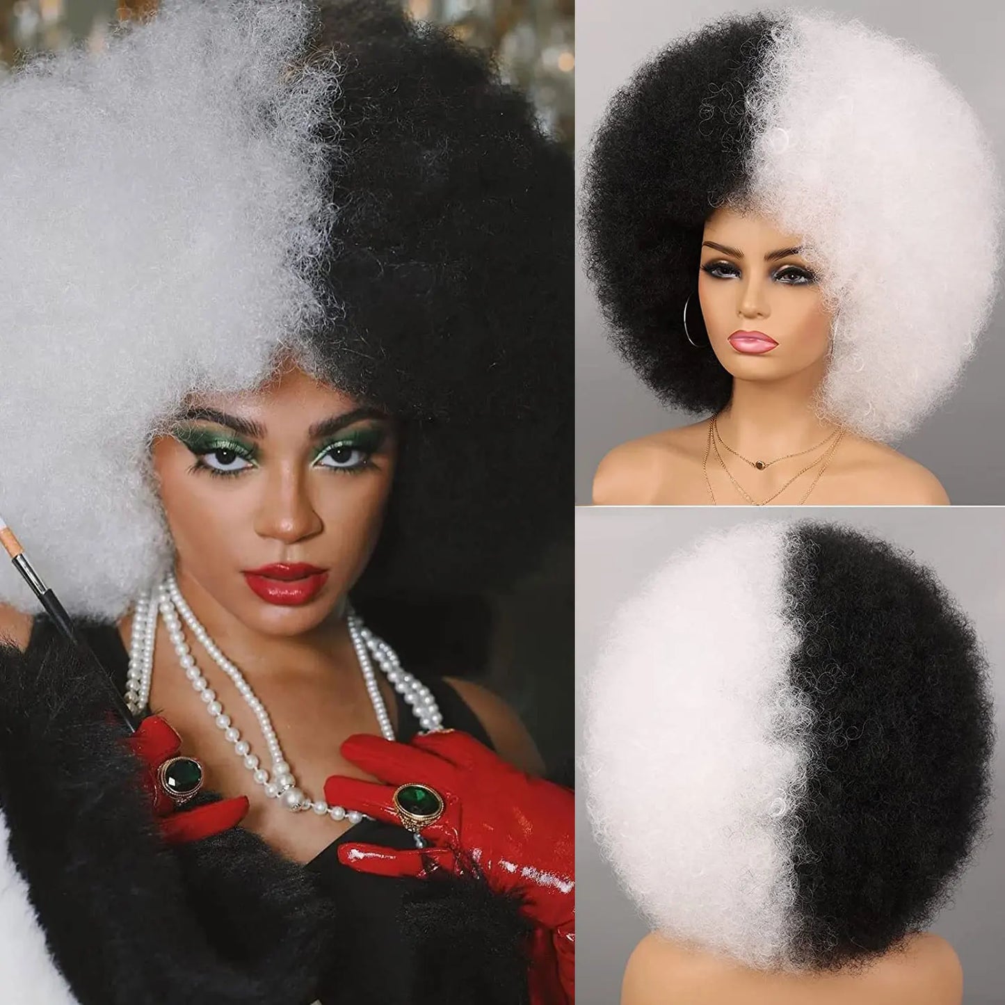 Afro Synthetic Wigs - Various Colors Available