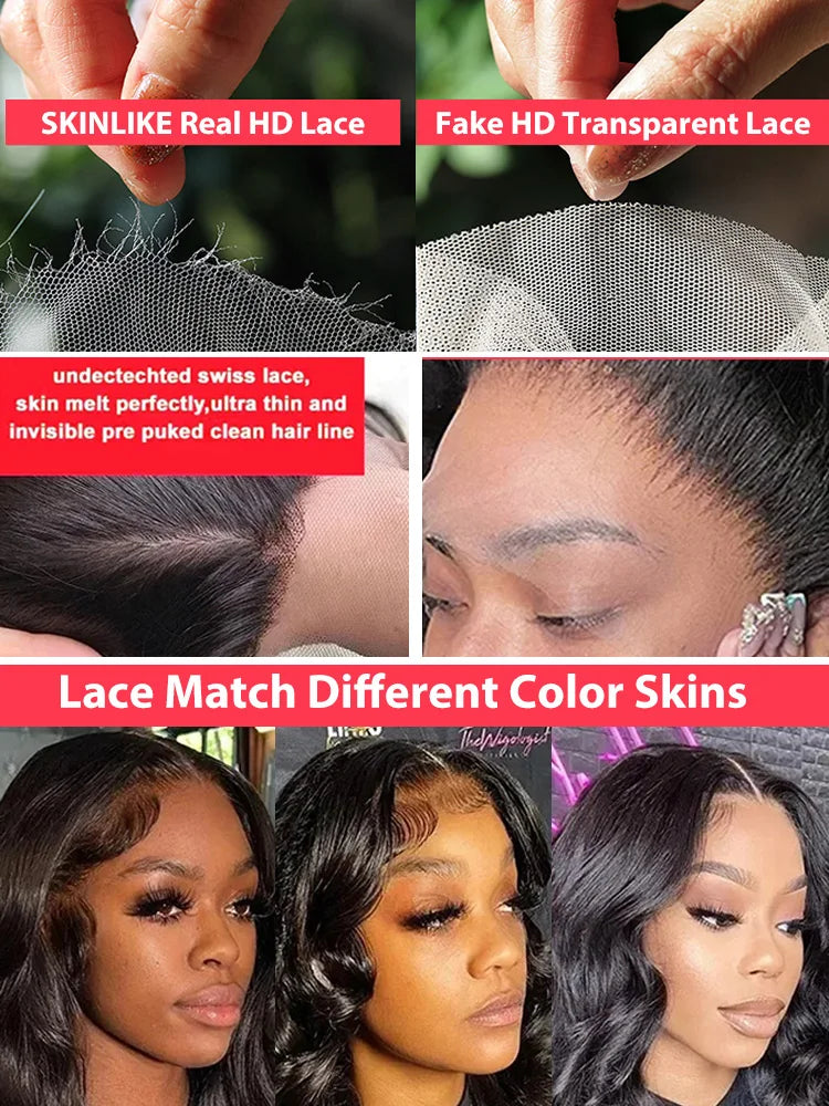 Brazilian Body Wave - Glueless HD Lace Front Wear & Go Human Hair Wig