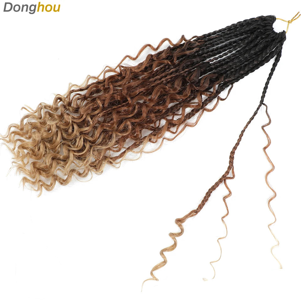 Boho Box Braids Synthetic Crochet Hair