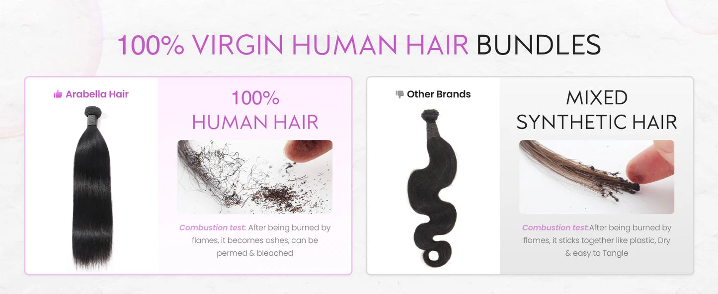 Straight Brazilian Weave Raw Human Hair Bundles