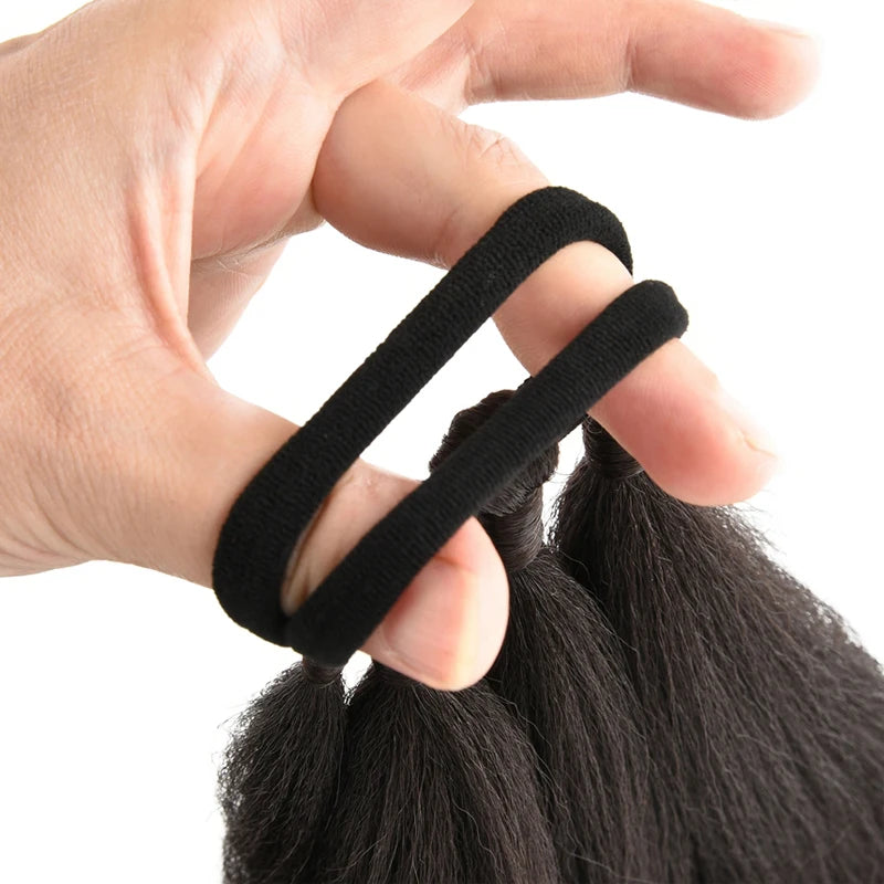 26/34inch Synthetic Long Straight Wrap Around Chignon Ponytail With Rubber Band