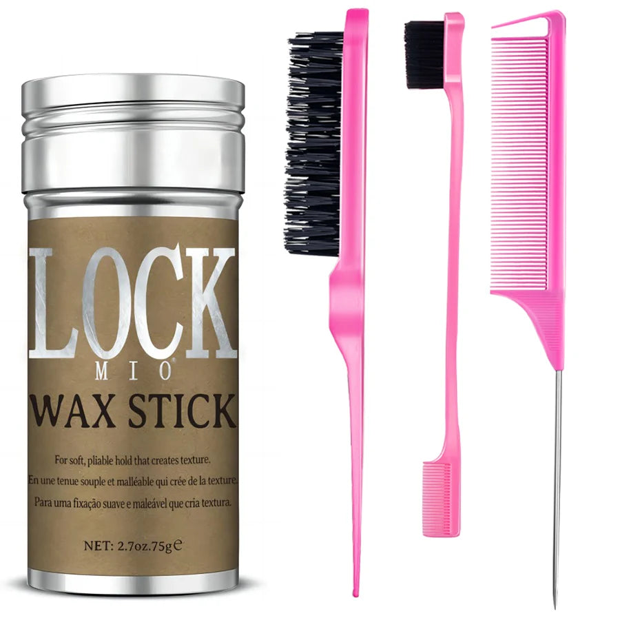 LOCKMIO Hair Styling Wax Stick; Long Lasting Hold Pomade