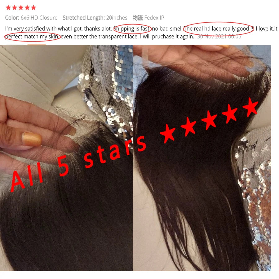 HD Lace Pre Plucked Frontal Human Hair Straight Virgin Hair