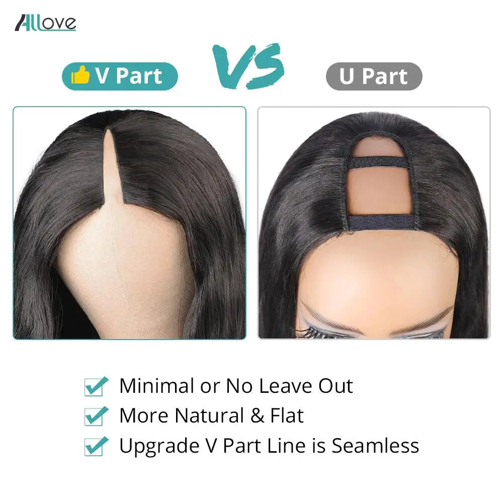 Loose Deep Wave V Part Human Hair Wig