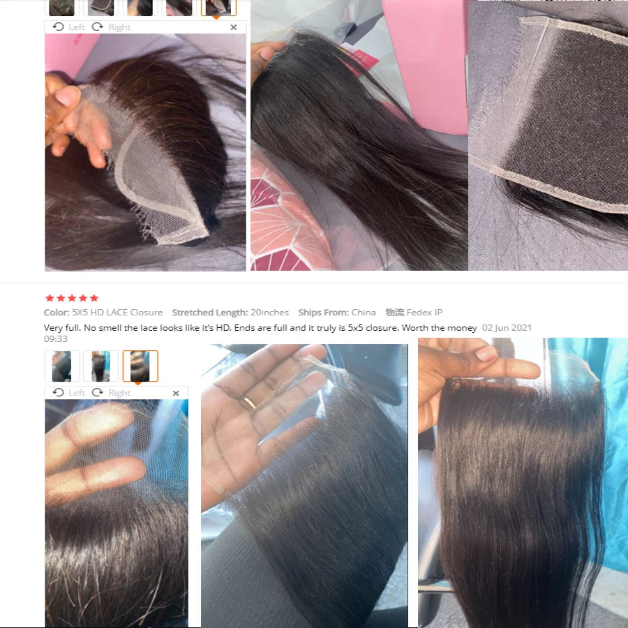 HD Lace Pre Plucked Frontal Human Hair Straight Virgin Hair