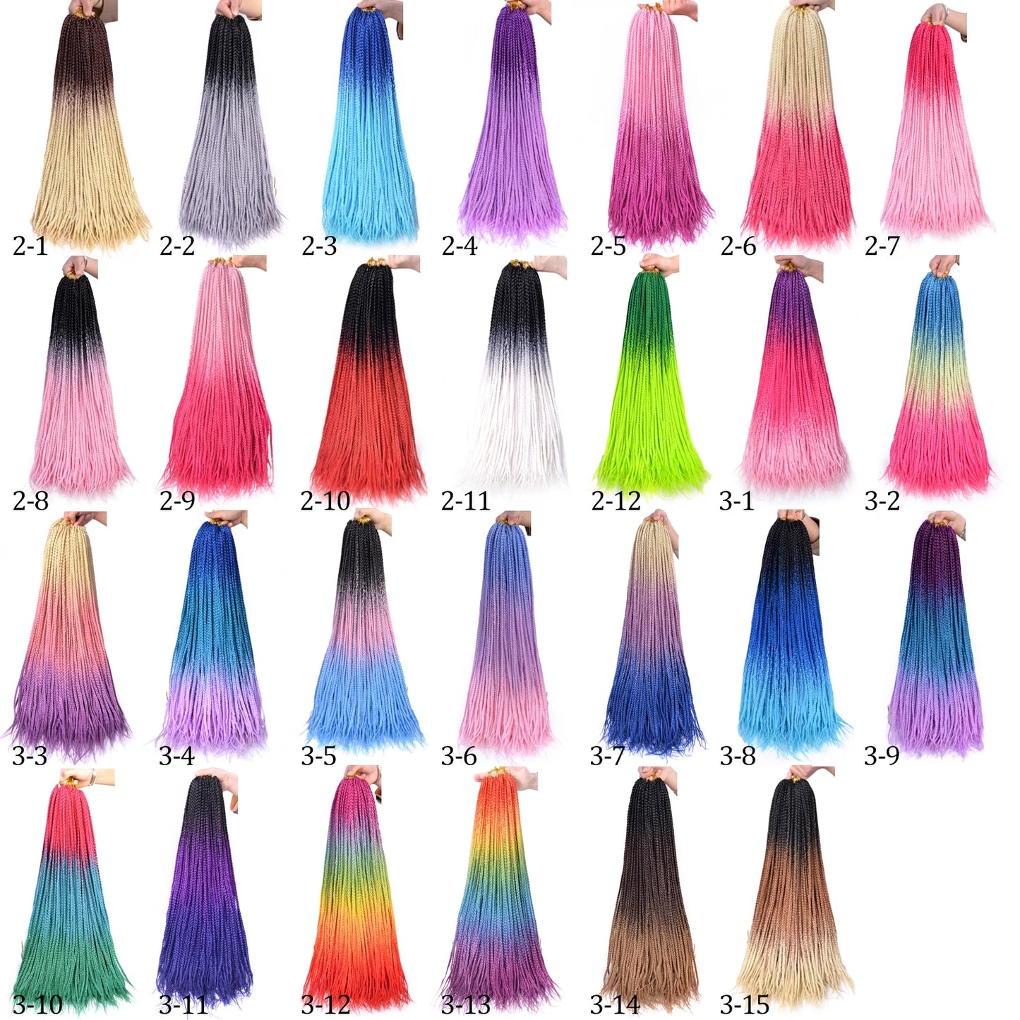 24 Inch Senegalese Twist Synthetic Crochet Braids - Various Colors Available