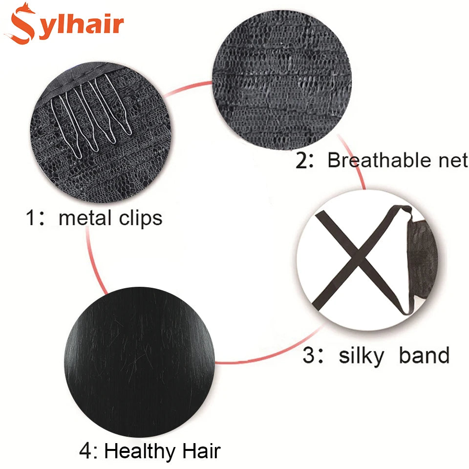 Long Straight Wrap Around Ponytail - Synthetic Hair, Various Colors Available