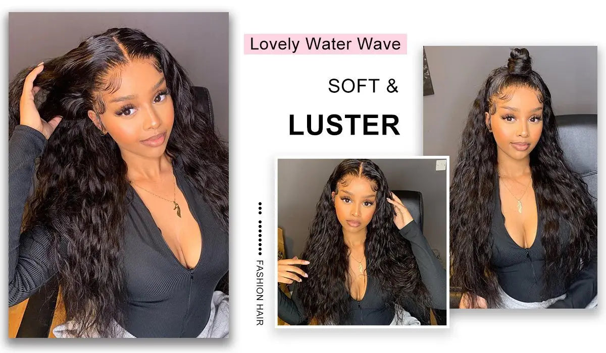 Water Wave Bundles With Frontal Closure - Peruvian Human Hair